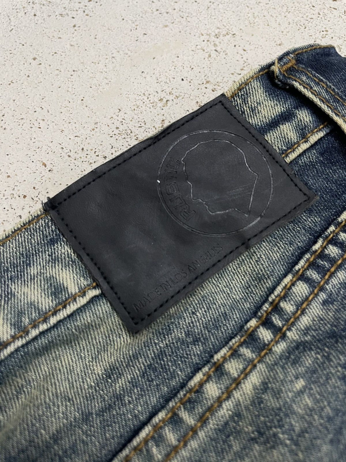 Other Rustic Dime Crazy Mudwash Distressed Biker Style Denim Pants Size US 34 / EU 50 - 18 Thumbnail