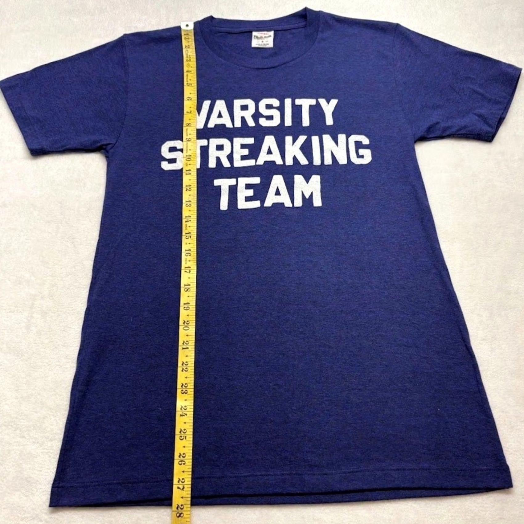 Vintage Charlie Hustle Varsity Streaking Team T Shirt S Blue Mens Busy Blue Varsity Streaking Team Shirt Vintage Graphic Tee Size US S / EU 44-46 / 1 - 8 Thumbnail
