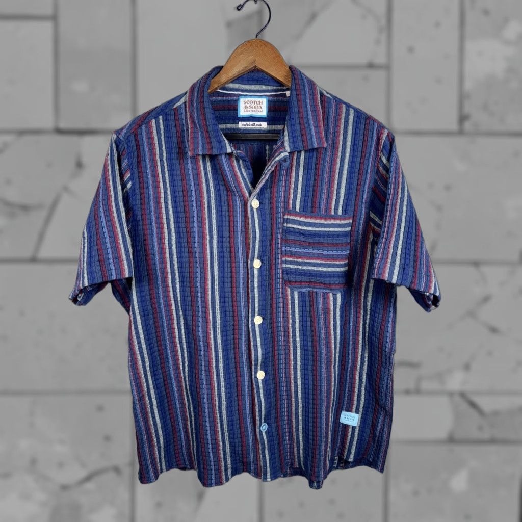 Scotch & Soda SCOTCH & SODA Multicolor Button-Up Shirt Mens XL Short Sleeve Casual Cotton Size US XL / EU 56 / 4 - 1 Thumbnail