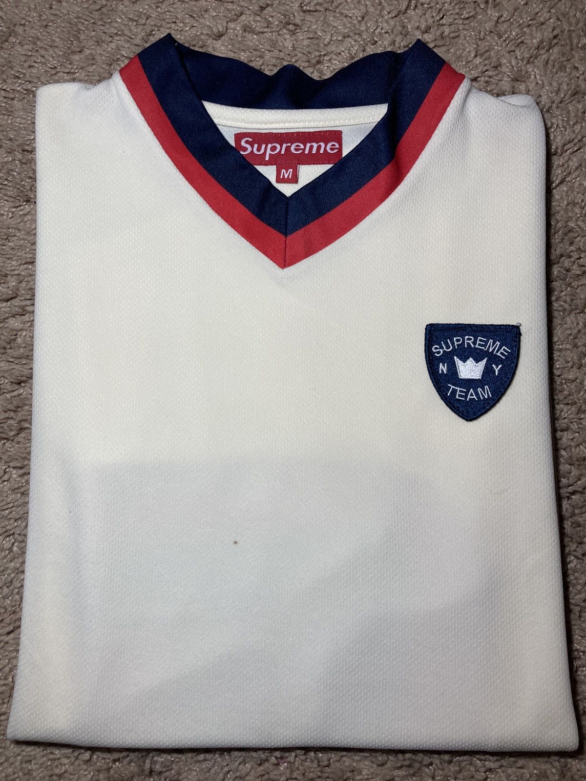 Supreme 90s Supreme NY Team Soccer Shirt Jersey Football 2000s Cream Size US M / EU 48-50 / 2 - 1 Thumbnail