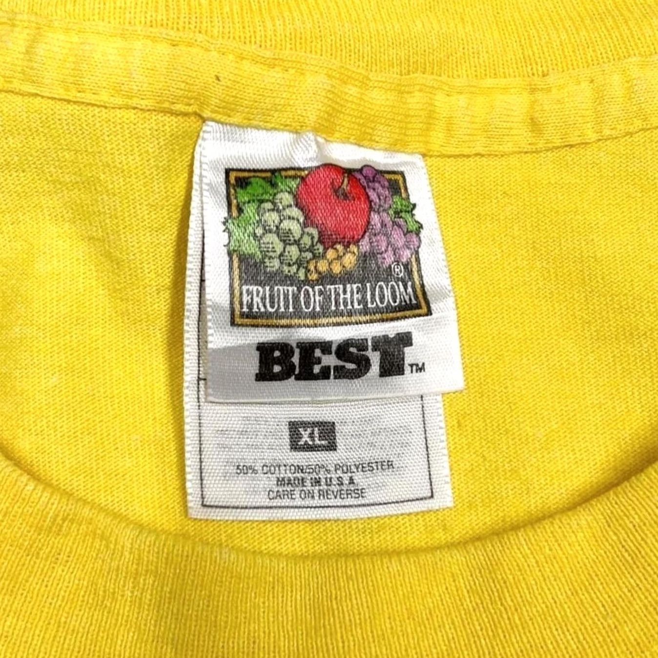 Fruit Of The Loom Vintage Charger Power “Turn It Up San Diego” College Graphic Single Stitch T-Shirt XL Community Yellow Mens Short Sleeve Cotton 1990s Shirt XY158 Size US XL / EU 56 / 4 - 2 Thumbnail
