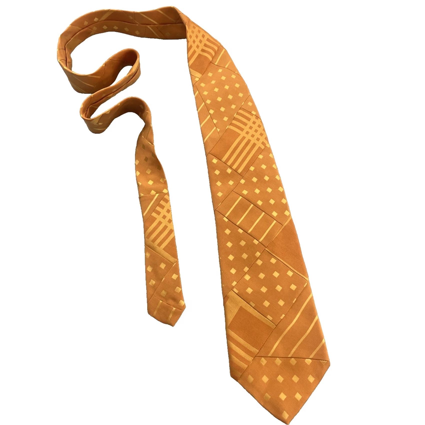 Robert Talbott VINTAGE Robert Talbott Tie Patchwork Men One Size Yellow Modern Mobster Western Retro Best of Class Nordstrom Size ONE SIZE - 2 Thumbnail