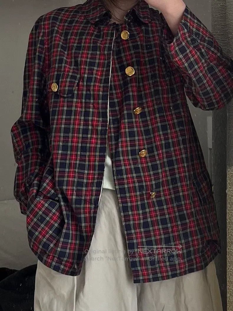 Comme des Garcons Comme Des Garcons Gold Buckle Plaid Shirt Jacket Size S / US 4 / IT 40 - 2 Thumbnail