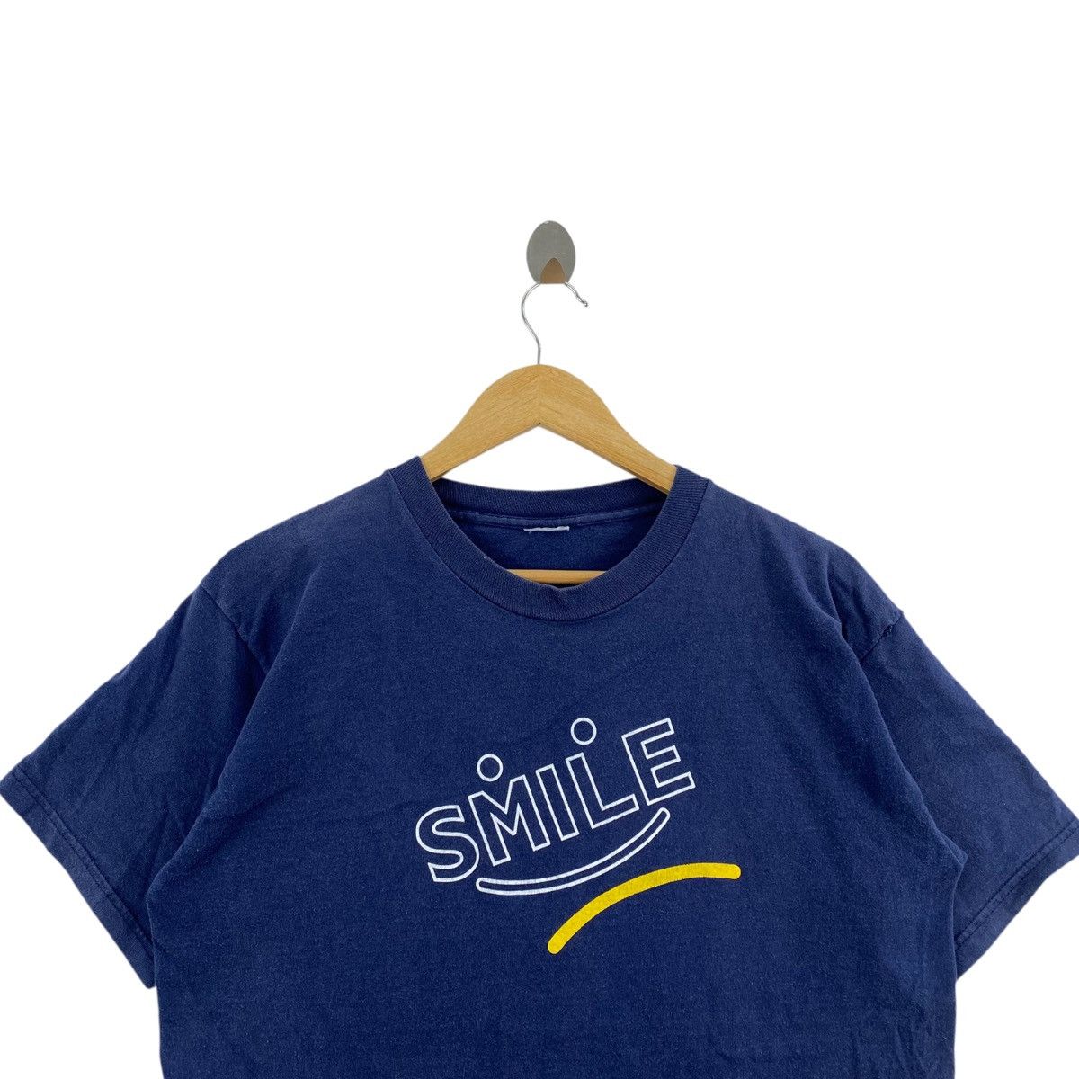 Other WILL SMILE OPEN Logo Print Design Navy Short Sleeve Shirt Size US M / EU 48-50 / 2 - 2 Thumbnail