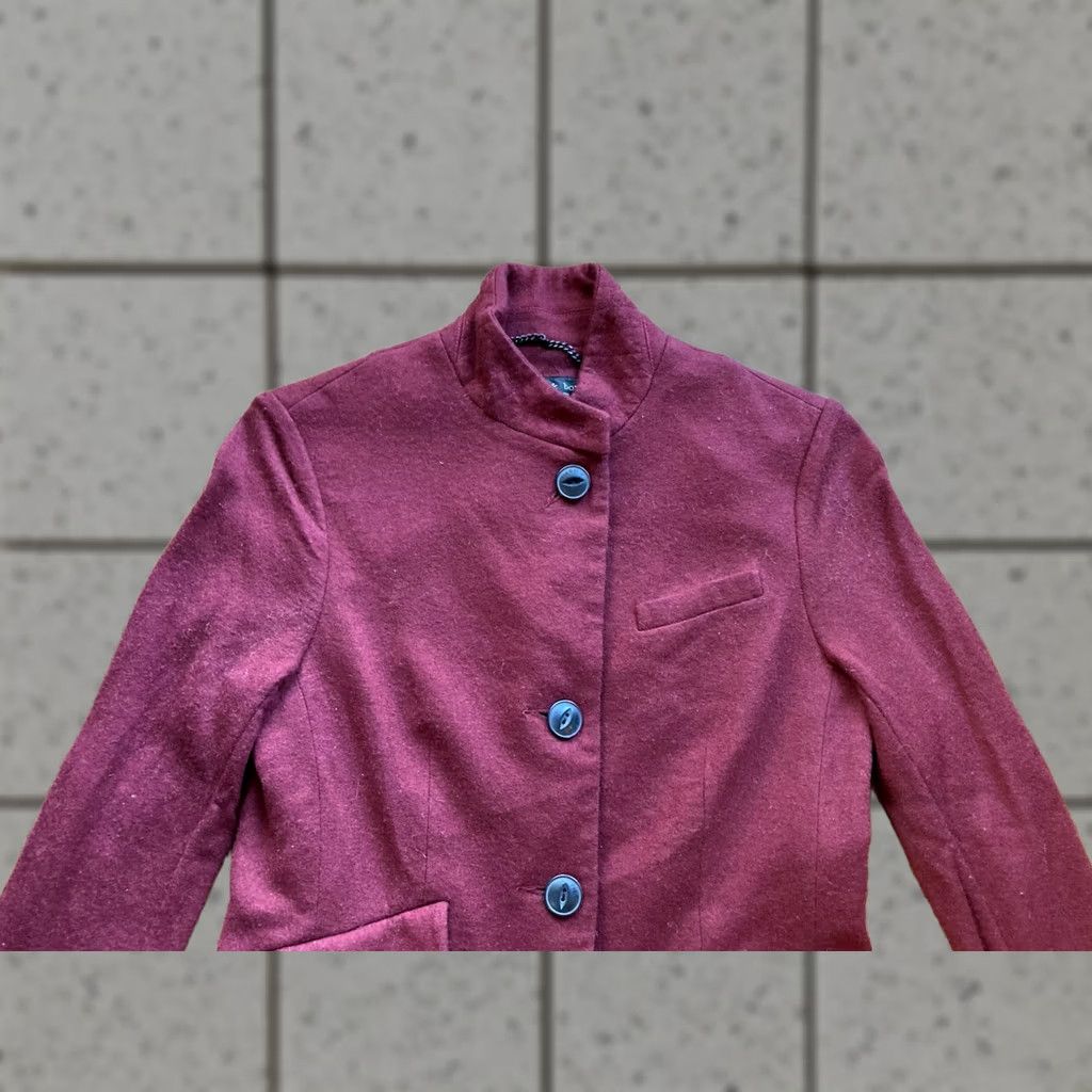 Rag & Bone rag & bone Blazer Womens 2 Wool Burgundy Jacket Coat Slade Quiet Luxury Size XS / US 0-2 / IT 36-38 - 1 Thumbnail