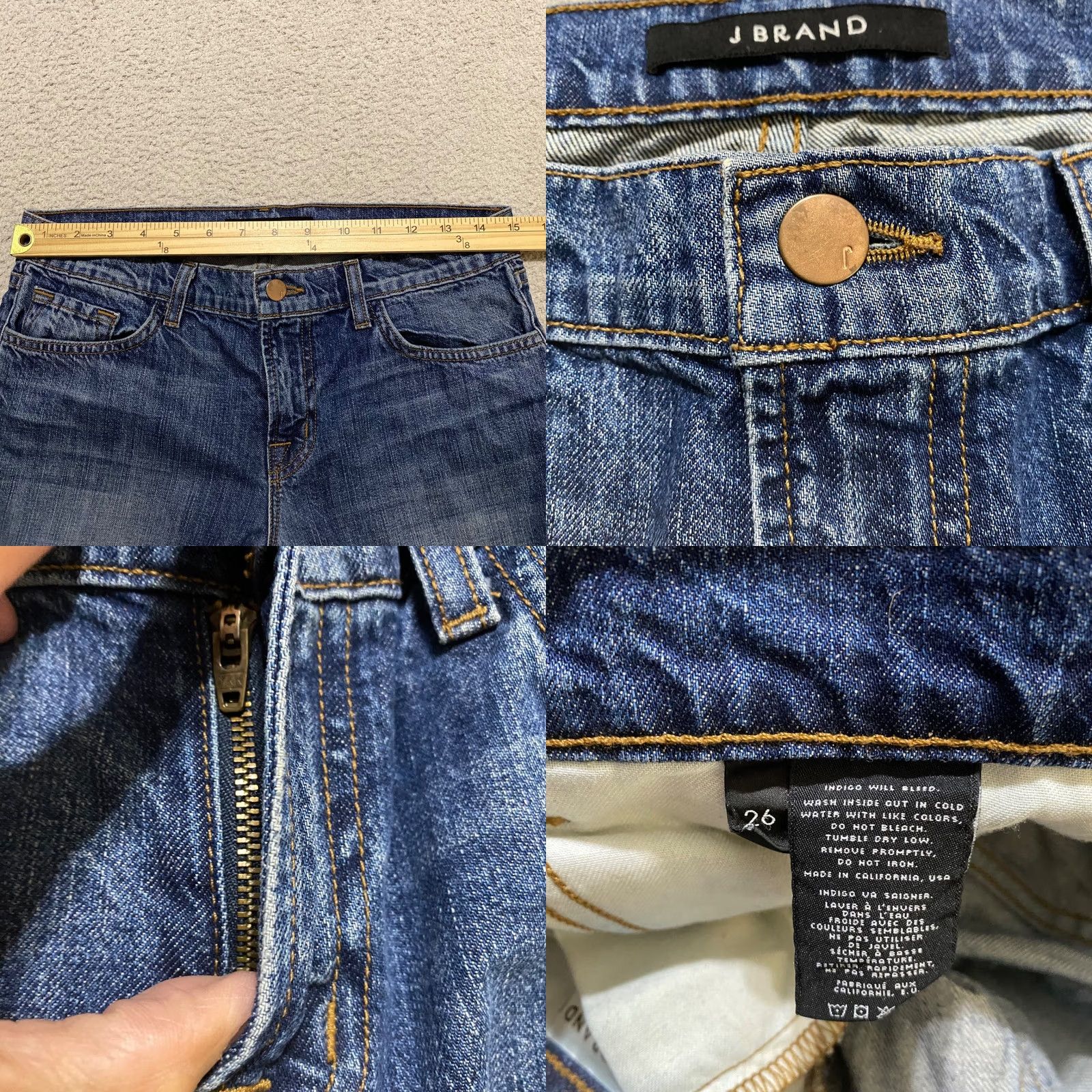 J Brand J Brand Jeans Womens 26 Blue Denim Jake Slim Boyfriend Distressed Medium Wash Size 26" / US 2 / IT 38 - 8 Thumbnail