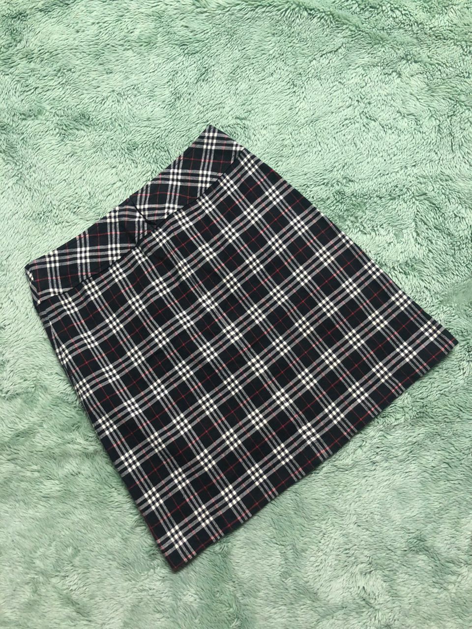 Burberry Burberry Blue Label Black Tartan Mini Skirt Size 26" / US 2 / IT 38 - 2 Thumbnail