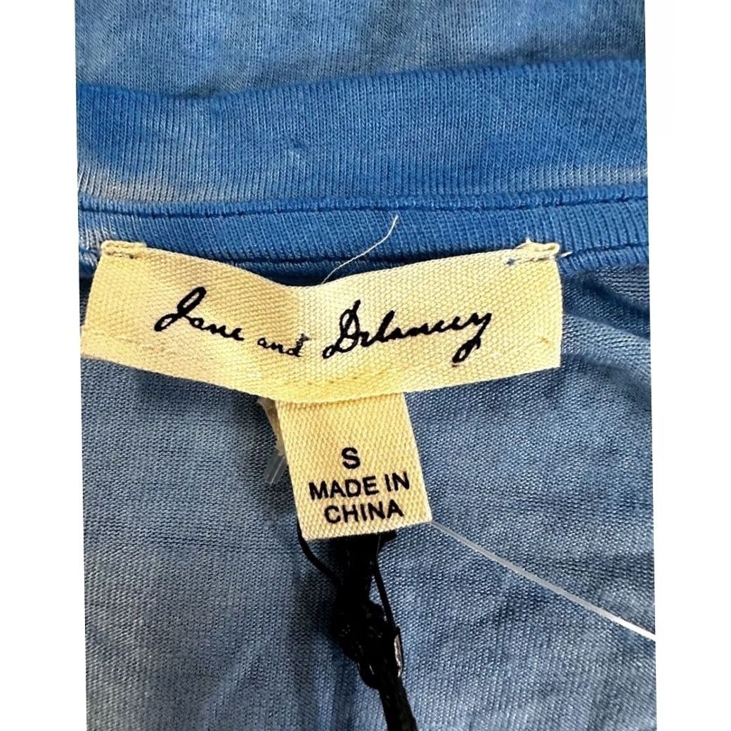 Vintage Jane Delancey Shirt Womens Small Blue Crew Neck Cold Shoulder Tee Ladies NEW Size S / US 4 / IT 40 - 3 Thumbnail
