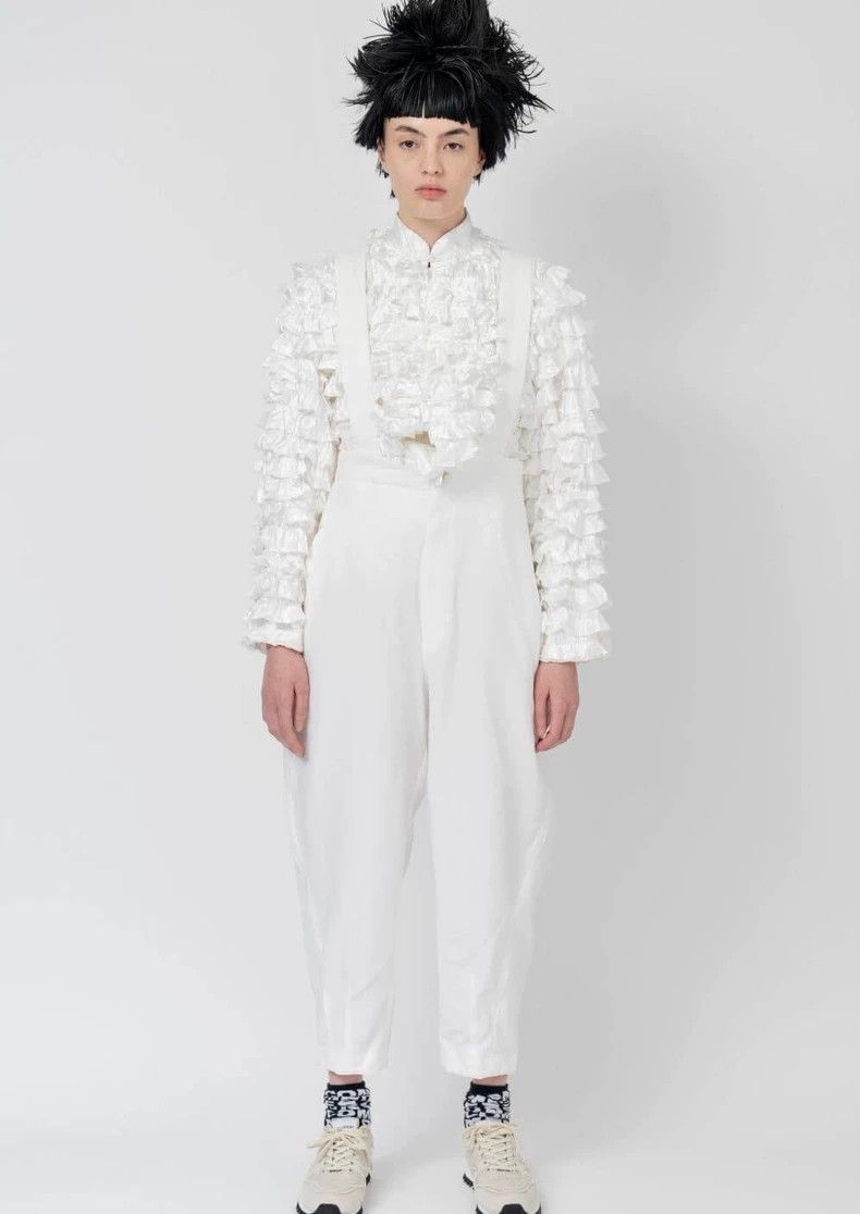 Comme des Garcons Comme Des Garcons Glossy satin lace Mandarin top Size M / US 6-8 / IT 42-44 - 8 Thumbnail