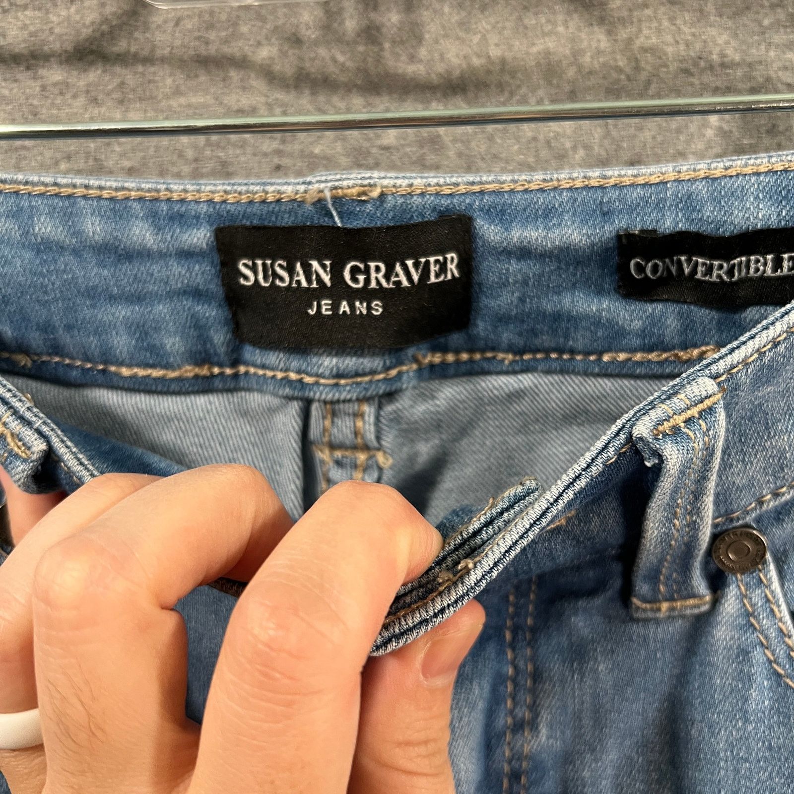Other Susan Graver Customizable Cuffed Denim Shorts Medium Size 27" / US 4 / IT 40 - 3 Thumbnail