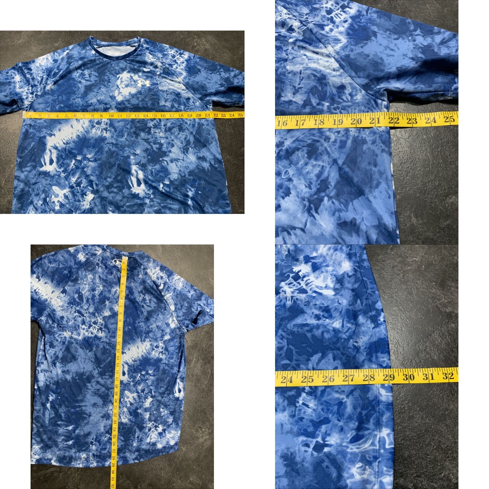Under Armour Under Armour Shirt Colorful Geometric Blue Large L Short Sleeve Crew Neck Mens T-Shirt Size US L / EU 52-54 / 3 - 8 Thumbnail