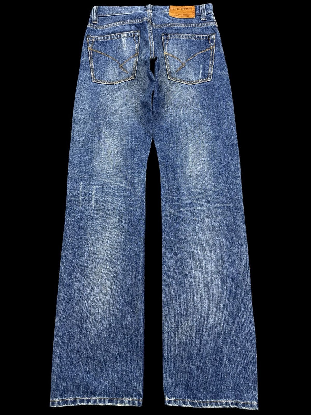 Japanese Brand 💥90s Style💥Flash Report Distressed Denim F805 Size US 28 / EU 44 - 2 Thumbnail