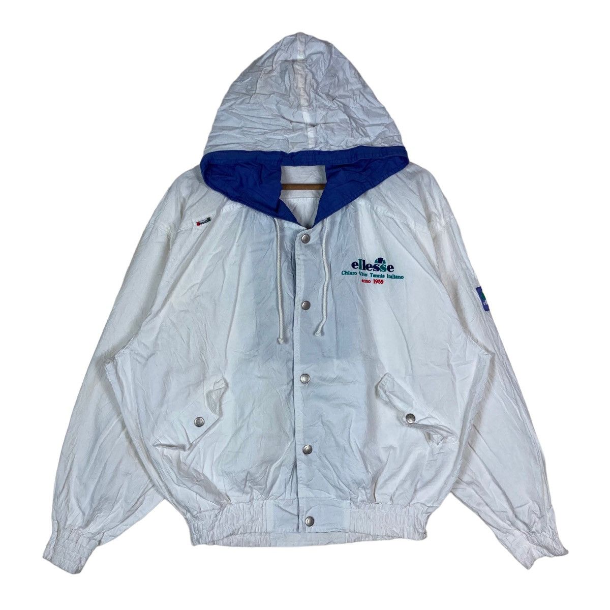 Ellesse Vintage ellesse Mini Logo Snap Button Hoodie Jacket Size US L / EU 52-54 / 3 - 1 Thumbnail
