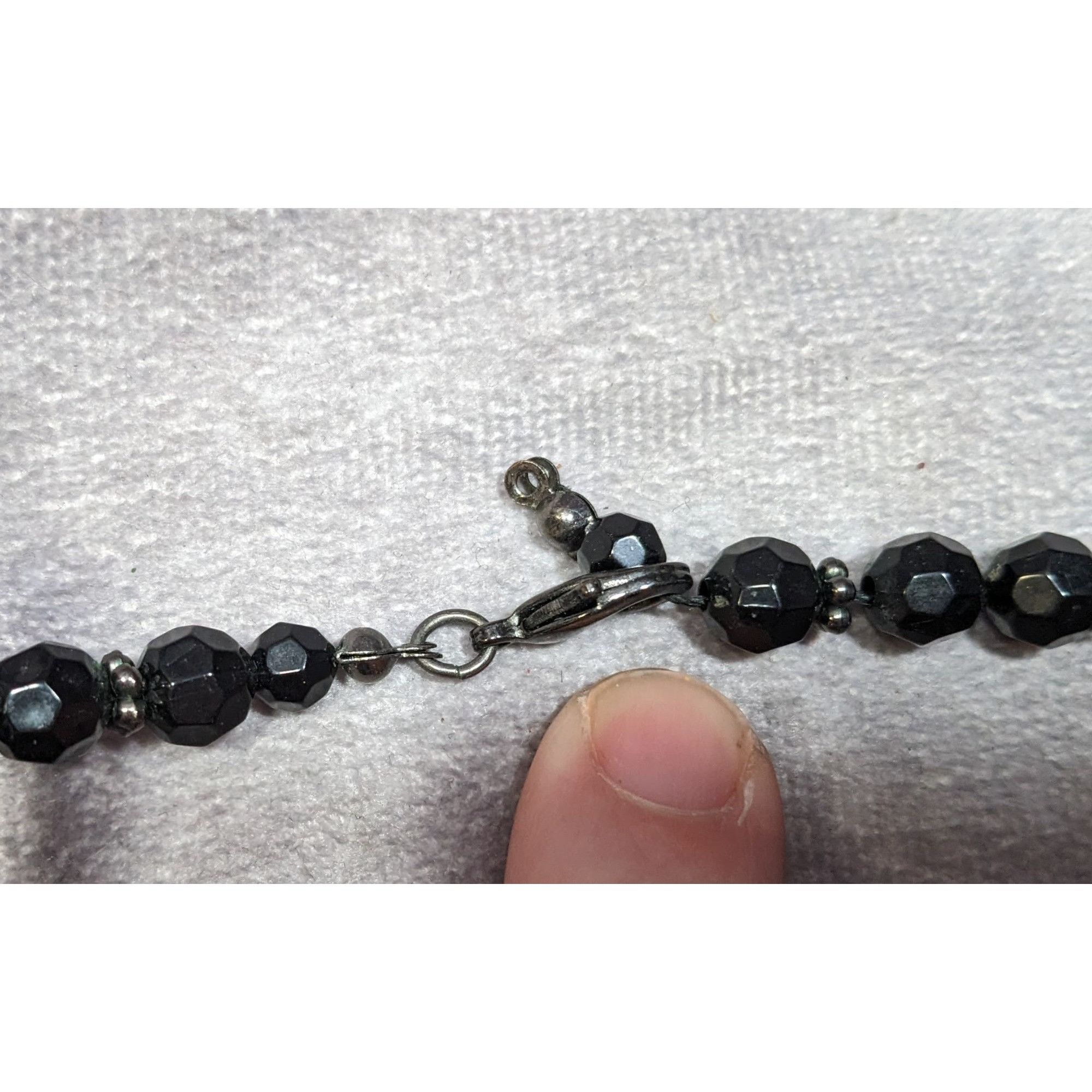 Other Chunky Gothic Black Beaded Necklace With Metallic Accents Size ONE SIZE - 4 Thumbnail