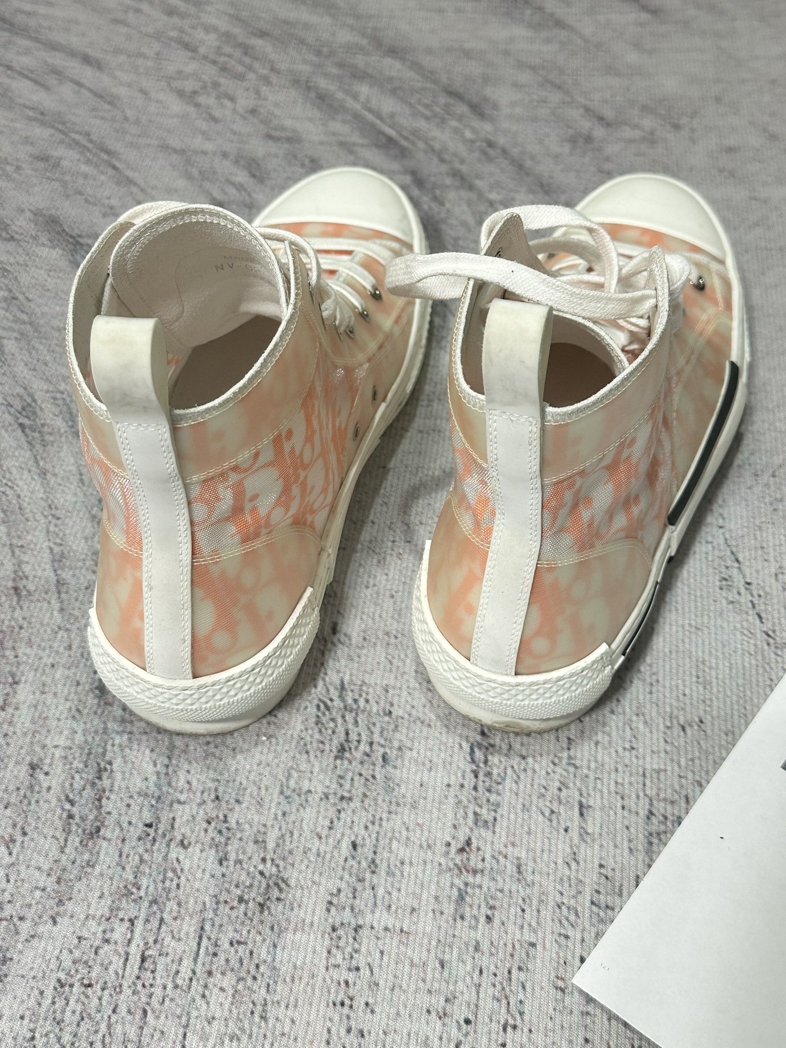 Dior Dior B23 High-top Oblique Sneakers Canvas Orange Monogram Size US 9.5 / EU 42-43 - 7 Thumbnail