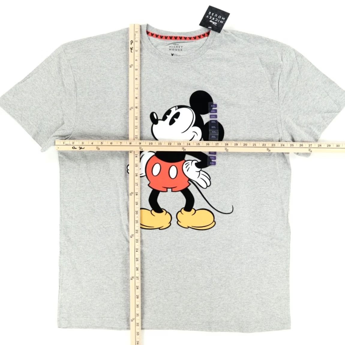 Disney Disney Mickey Mouse Felt Graphic Solid T-Shirt Gray Men's 2XL Size US XXL / EU 58 / 5 - 3 Thumbnail