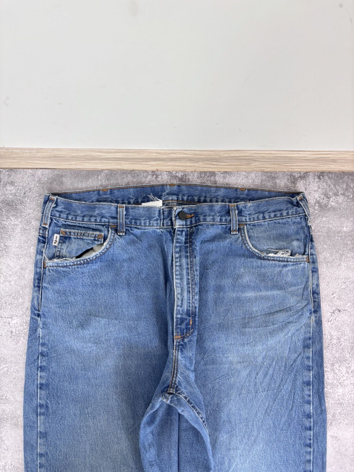 Carhartt Vintage Carhartt FR Flame Resistant Blue Baggy Denim Jeans Size US 42 / EU 58 - 11 Thumbnail