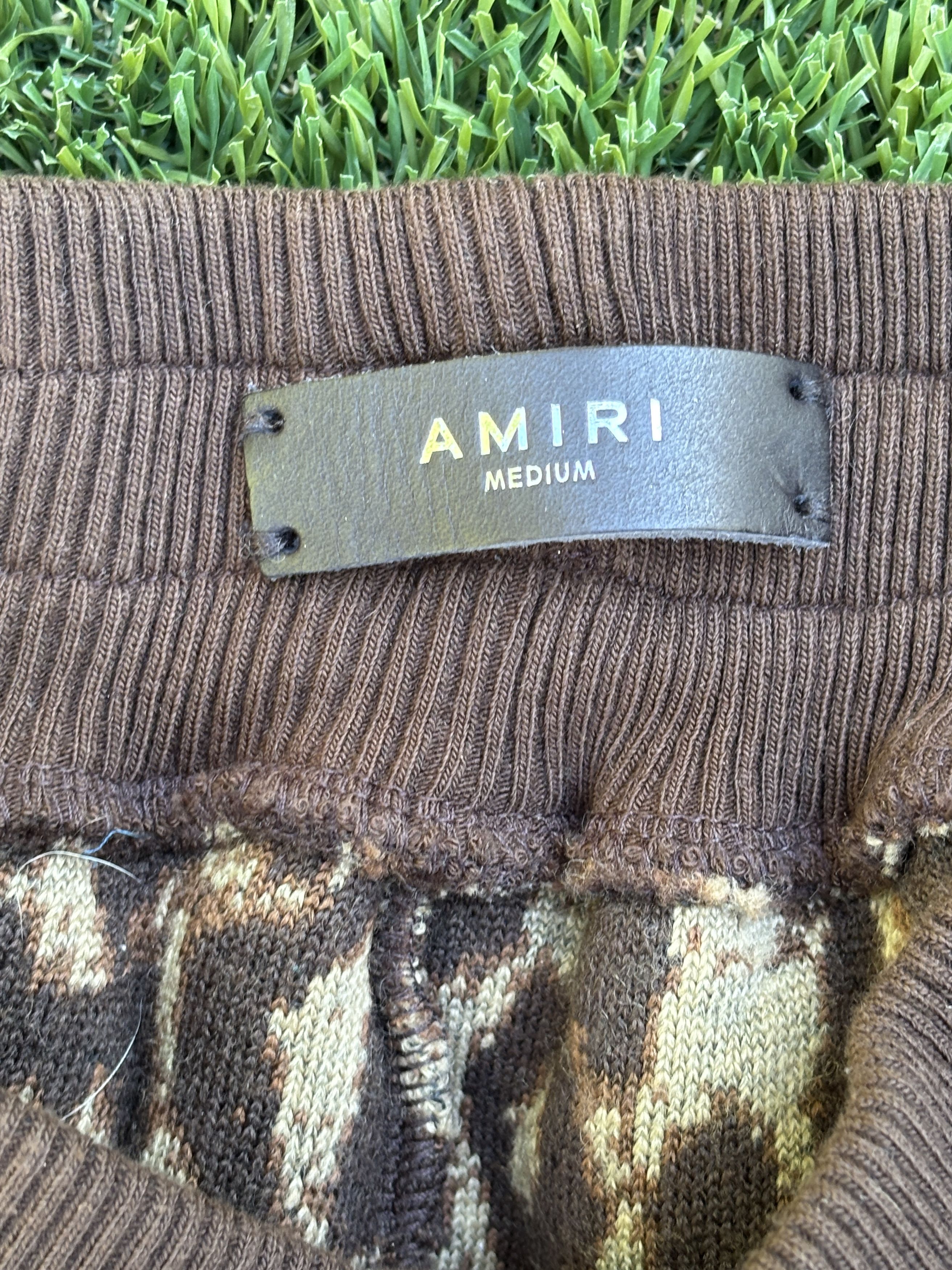 Amiri Amiri Brown Leopard Print Fleece Sherpa Pants Size US 32 / EU 48 - 9 Thumbnail