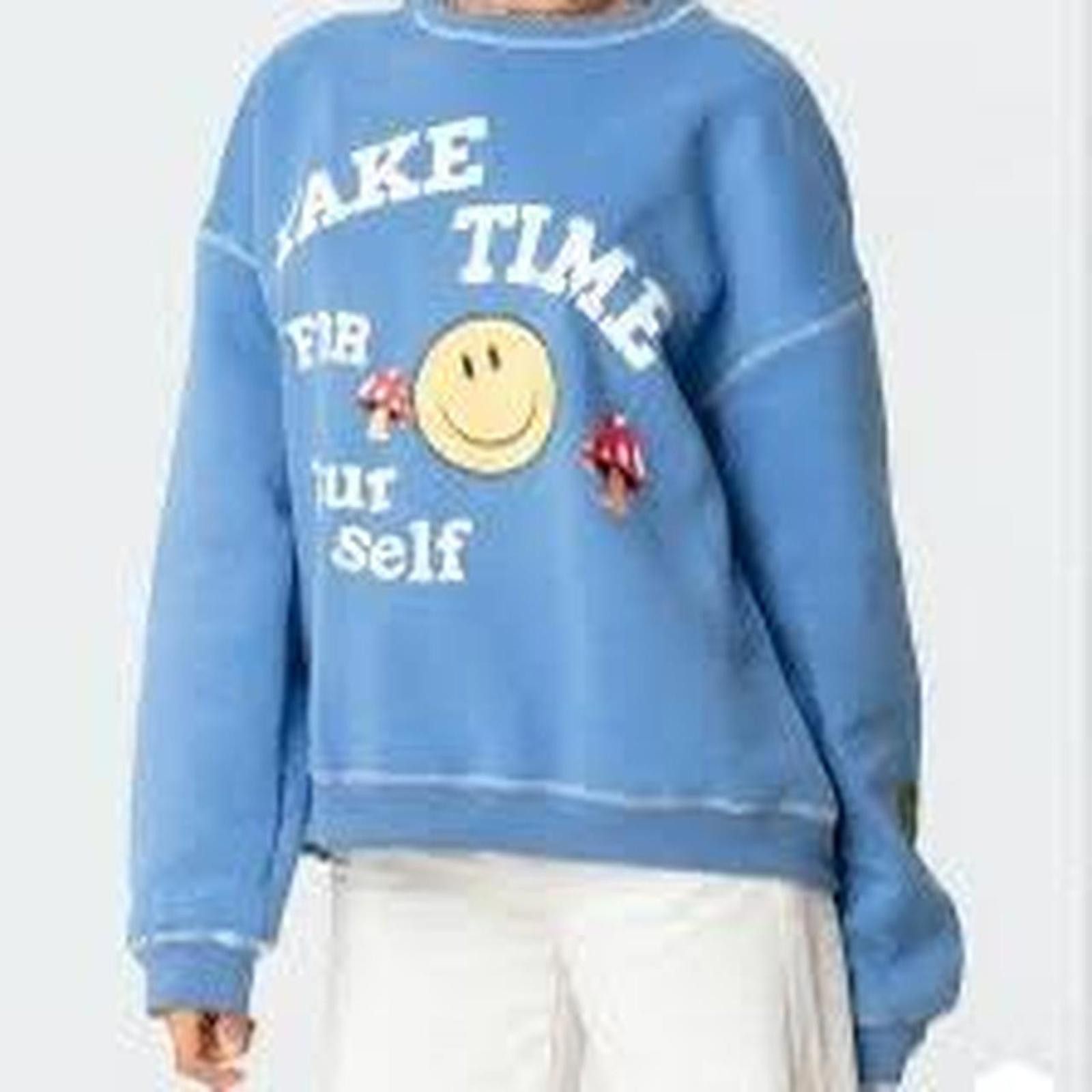 Other Edikted blue graphic sweatshirt Size S Size S / US 4 / IT 40 - 1 Thumbnail