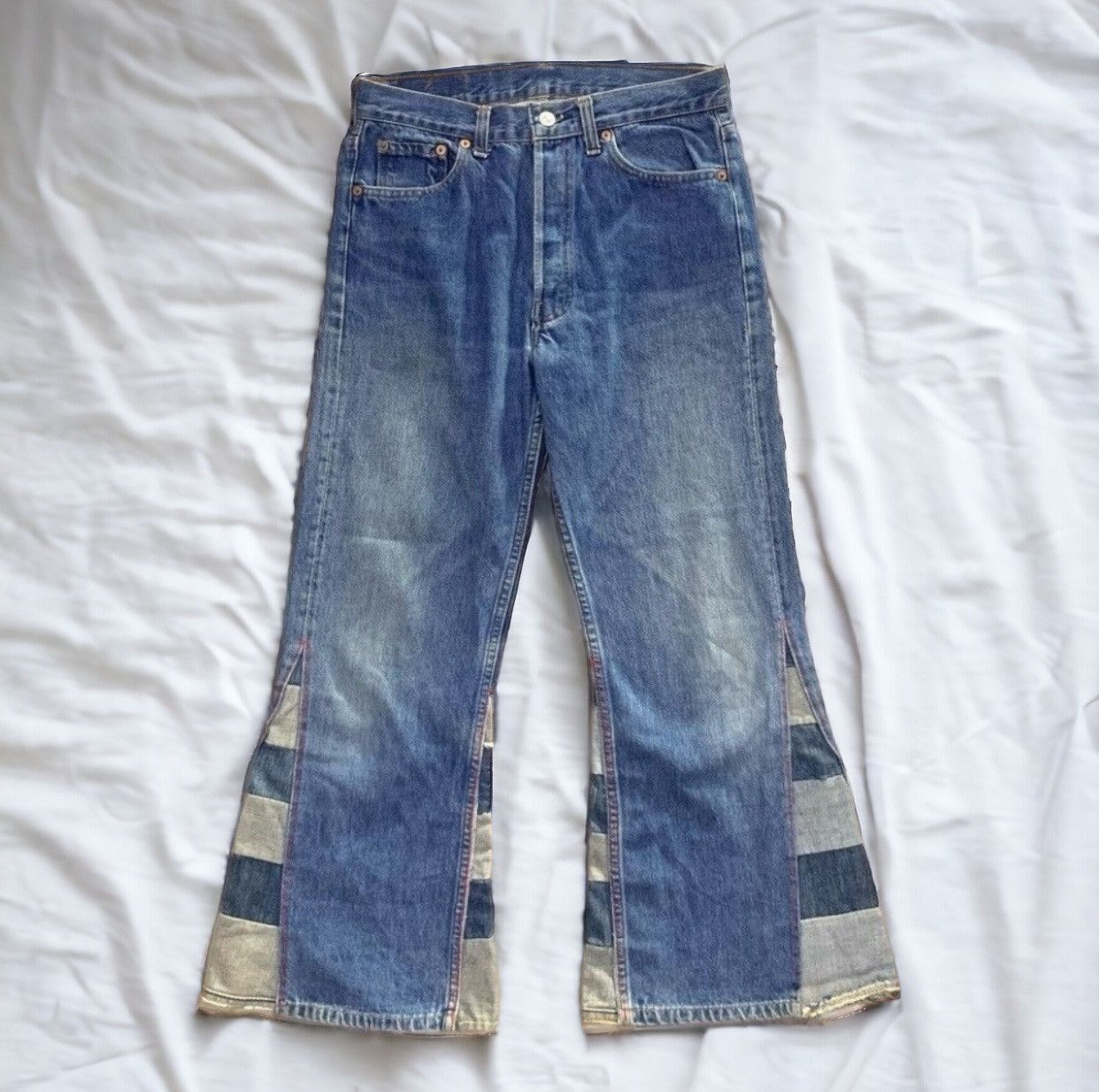 Levi's × Vintage Vintage Levis 501 Bowcut Add Flare Tailor Jeans Size US 29 - 1 Thumbnail