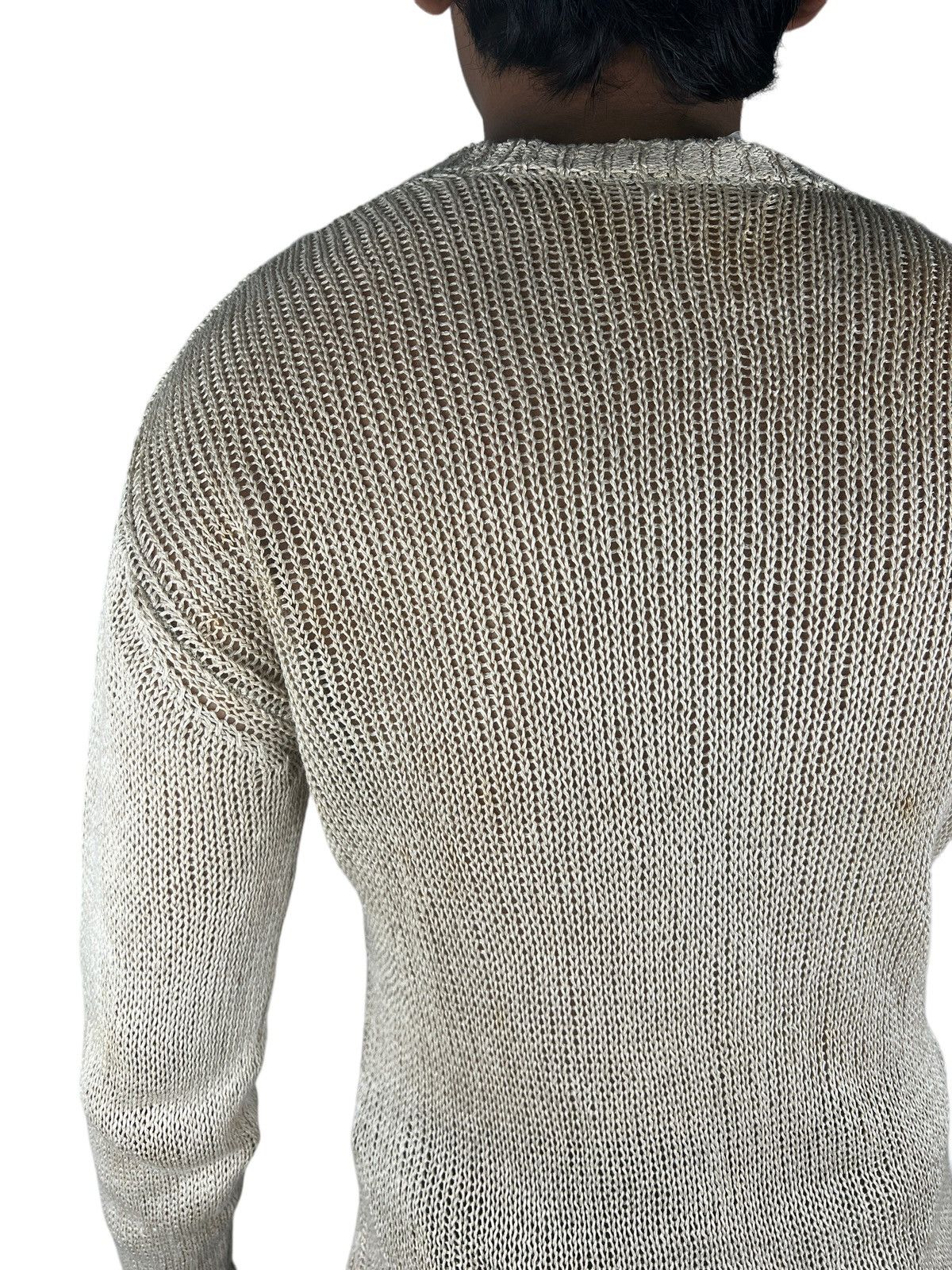 Comme des Garcons 1990 Comme Des Garçons Silk/ Linen Mesh Knit Sweater Size US M / EU 48-50 / 2 - 15 Thumbnail