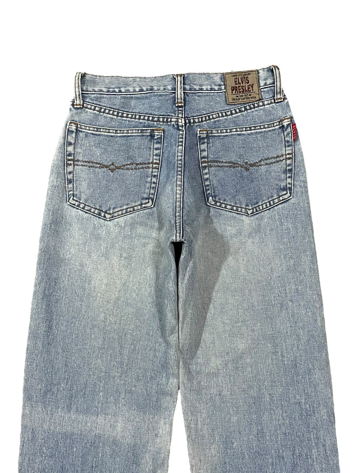 POST ARCHIVE FACTION (PAF) × Vintage Vintage Iconic American Singer Elvis Presley Fade Wash Jeans Size US 28 / EU 44 - 7 Thumbnail