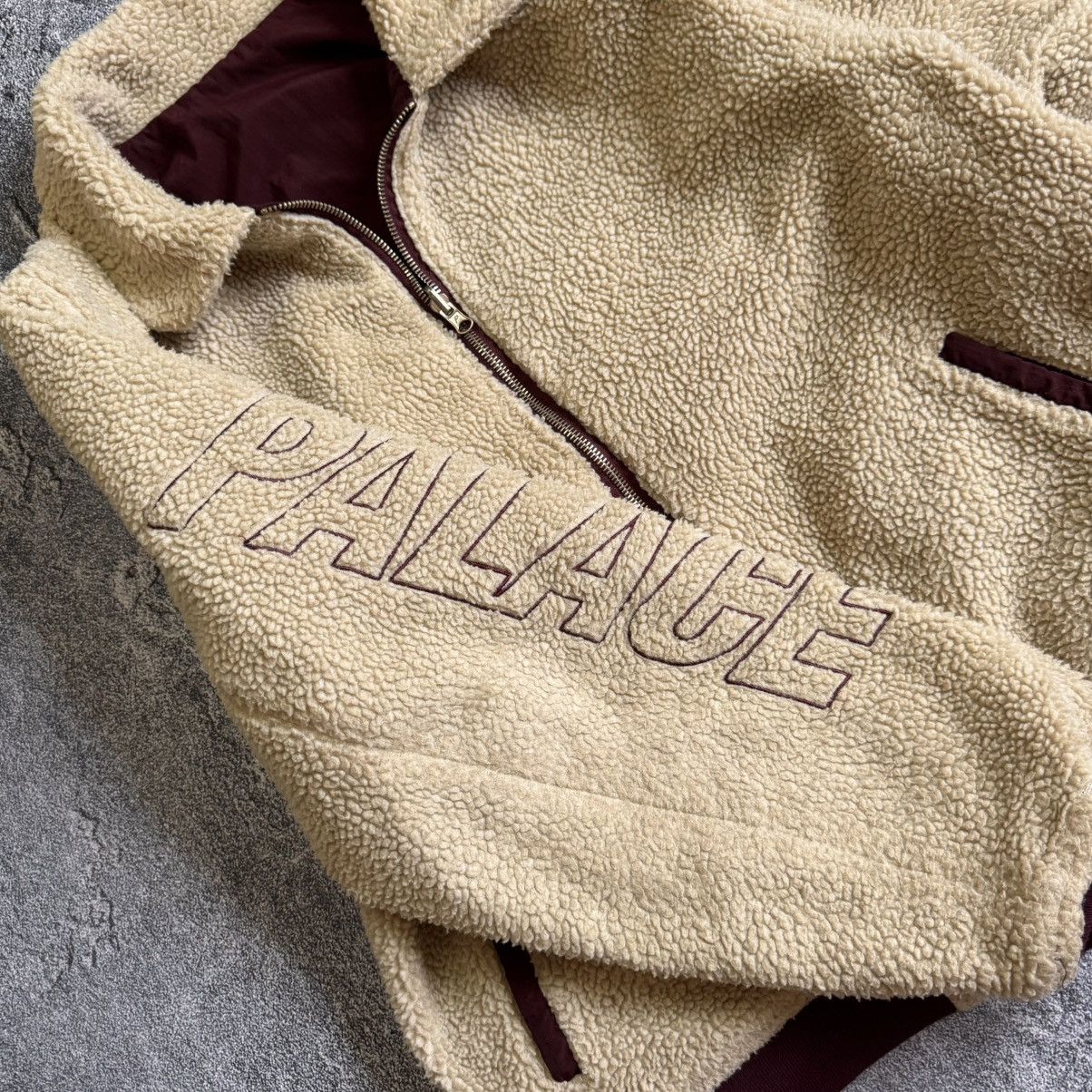 Palace Palace Reversible Sherpa Bomber Luxury Colour Burgundy/Cream Size US L / EU 52-54 / 3 - 3 Thumbnail