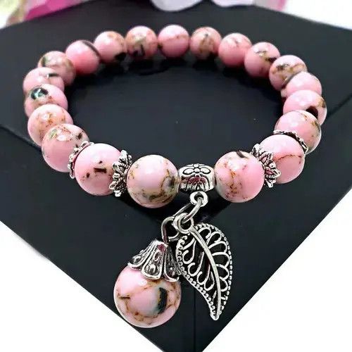 Other 10mm Turquoise Beaded Stretch Charm Bracelet for Women Size ONE SIZE - 1 Thumbnail