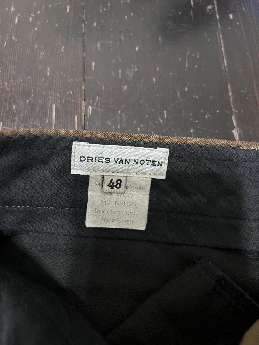 Dries Van Noten Dries Van Noten Olive Wool Trousers Size 48 Size US 30 / EU 46 - 3 Thumbnail