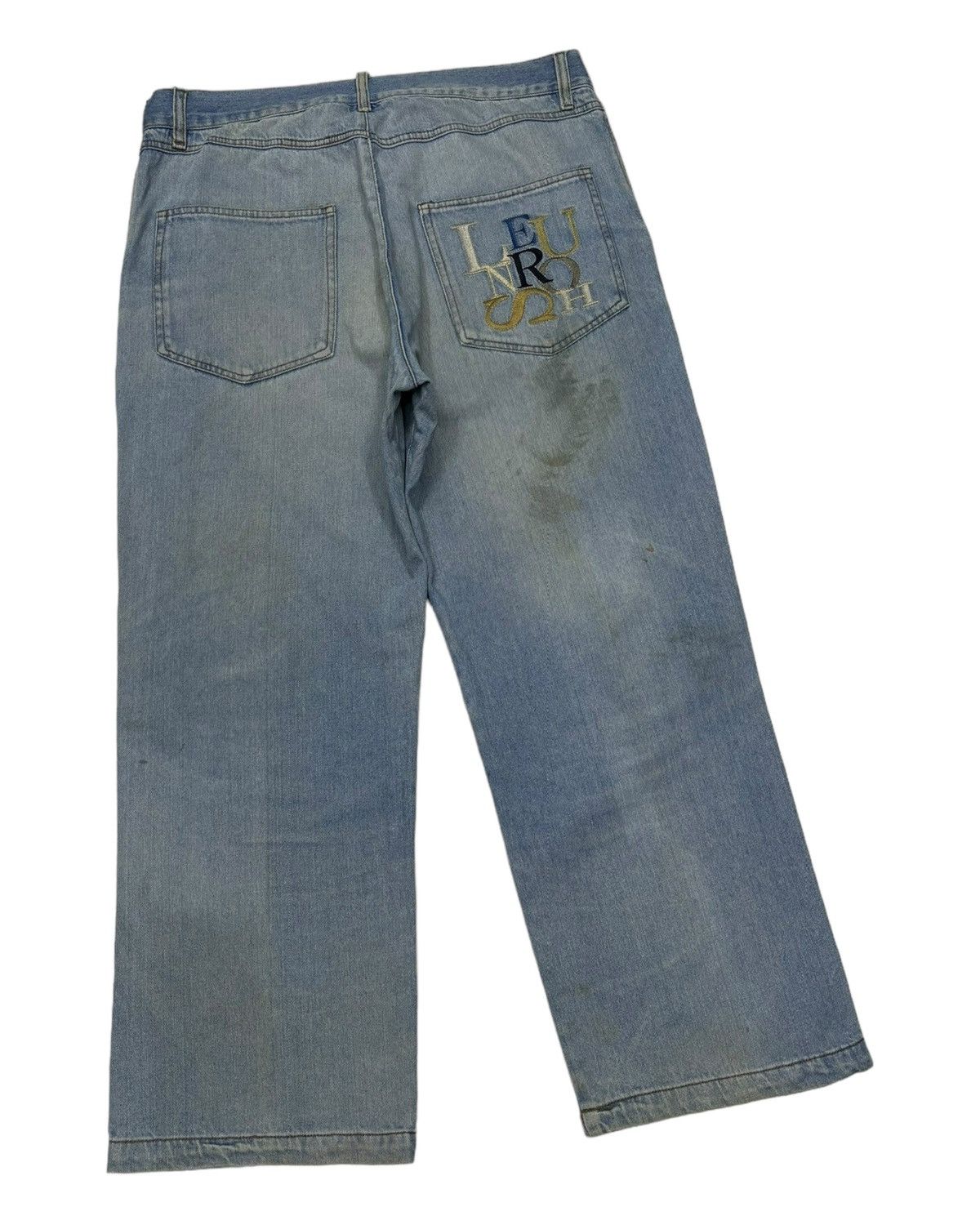 Issey Miyake VINTAGE IS SPORT BAGGY DISTRESS DESTROY DENIM JEANS Size US 34 / EU 50 - 3 Thumbnail