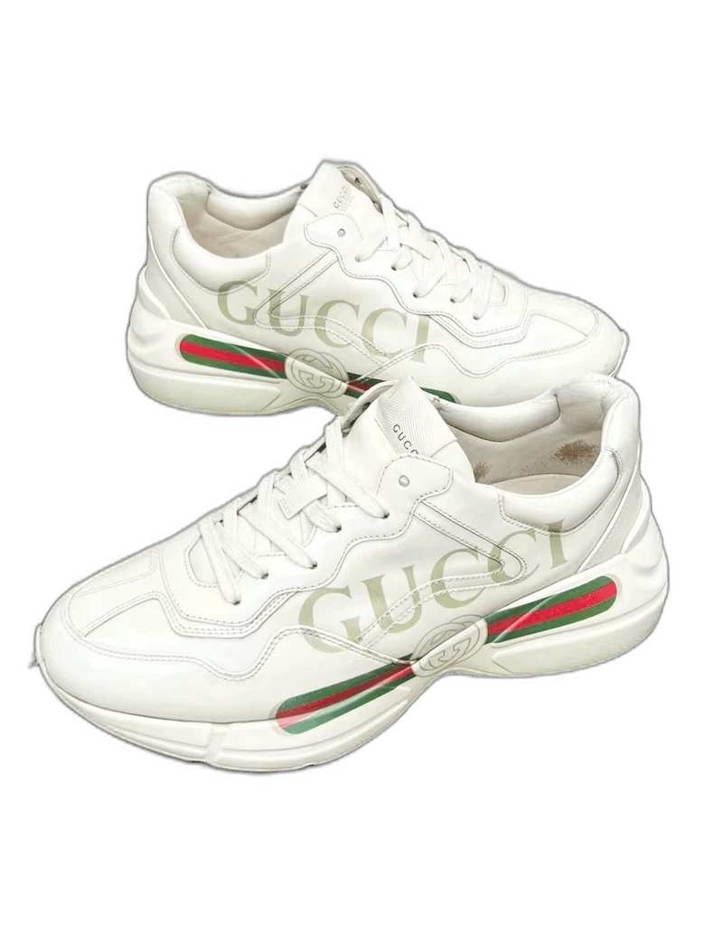 Gucci GUCCI Rhyton Logo Sneakers Size 41 White Size US 10.5 / EU 43-44 - 1 Thumbnail