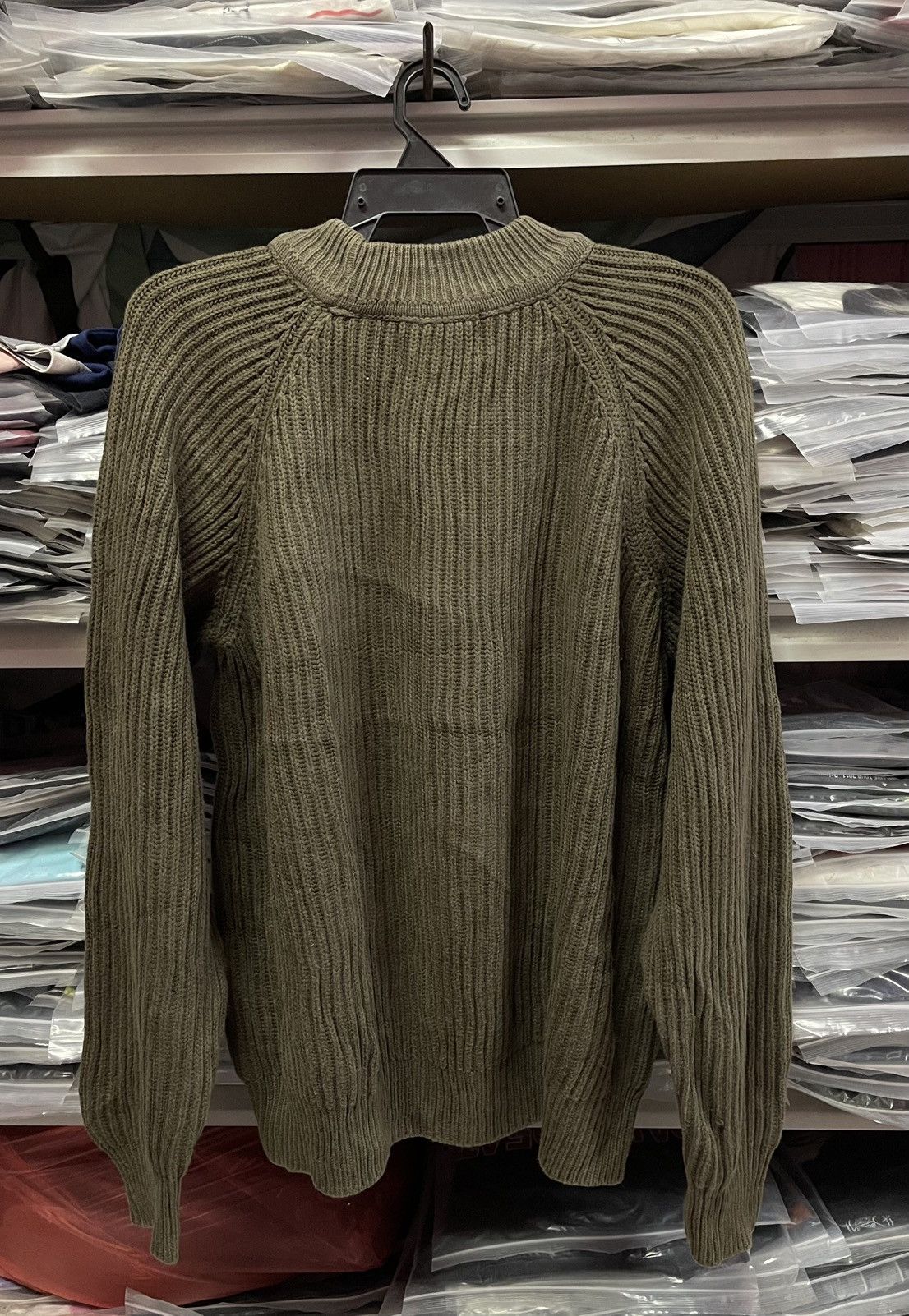 L.L. Bean Vintage L.L.Bean Olive Green Ribbed Knit Sweatshirt🔥🔥🔥 Size US L / EU 52-54 / 3 - 4 Thumbnail