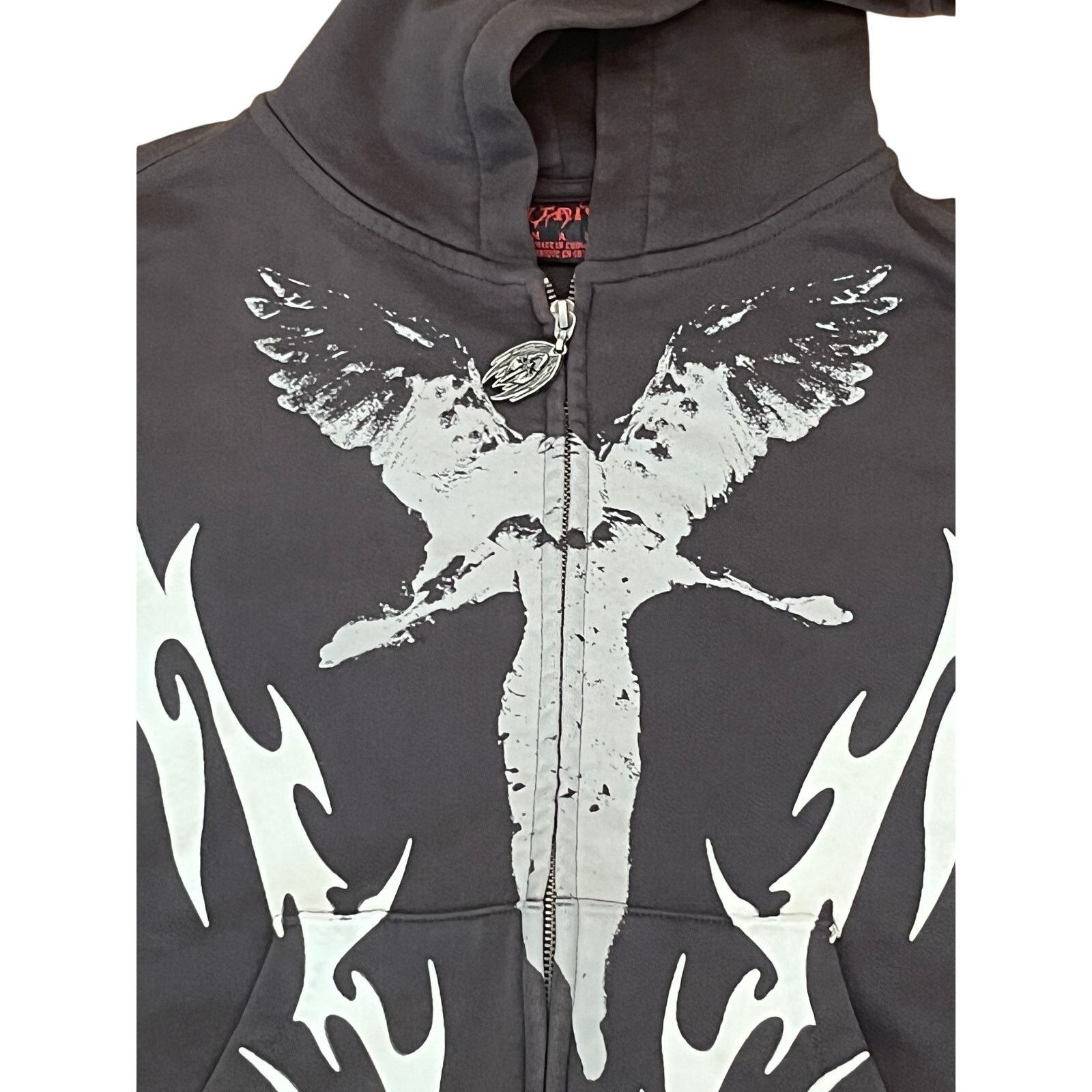 Other Vitriol Vulture Full Zip Hoodie Small Gray Gothic Print Size US S / EU 44-46 / 1 - 2 Thumbnail