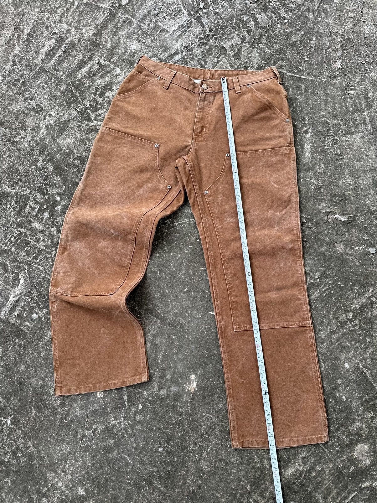 Carhartt (33x31) Crazy Faded Carhartt Double Knee Brown/Tan Size US 33 - 8 Thumbnail