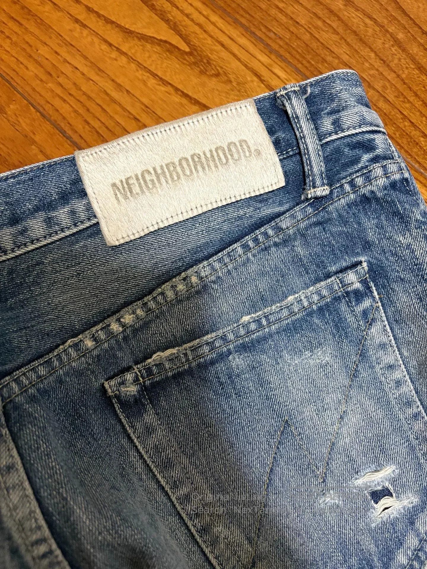 Neighborhood neighborhood scratch savage distressed denim pants. Size US 32 / EU 48 - 6 Thumbnail