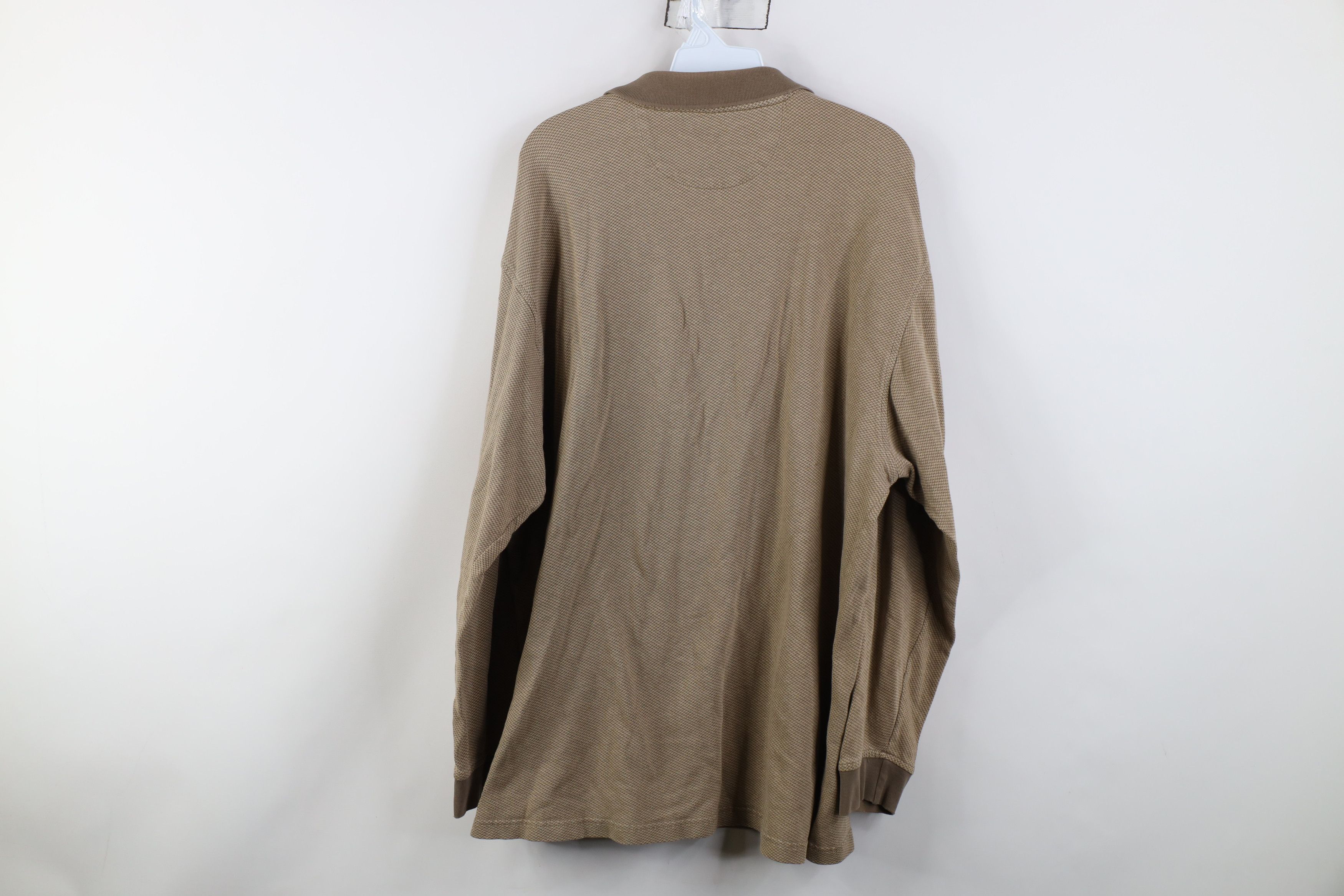 Vintage Vintage Streetwear Knit Long Sleeve Polo Shirt Earth Tone Size US XL / EU 56 / 4 - 12 Thumbnail