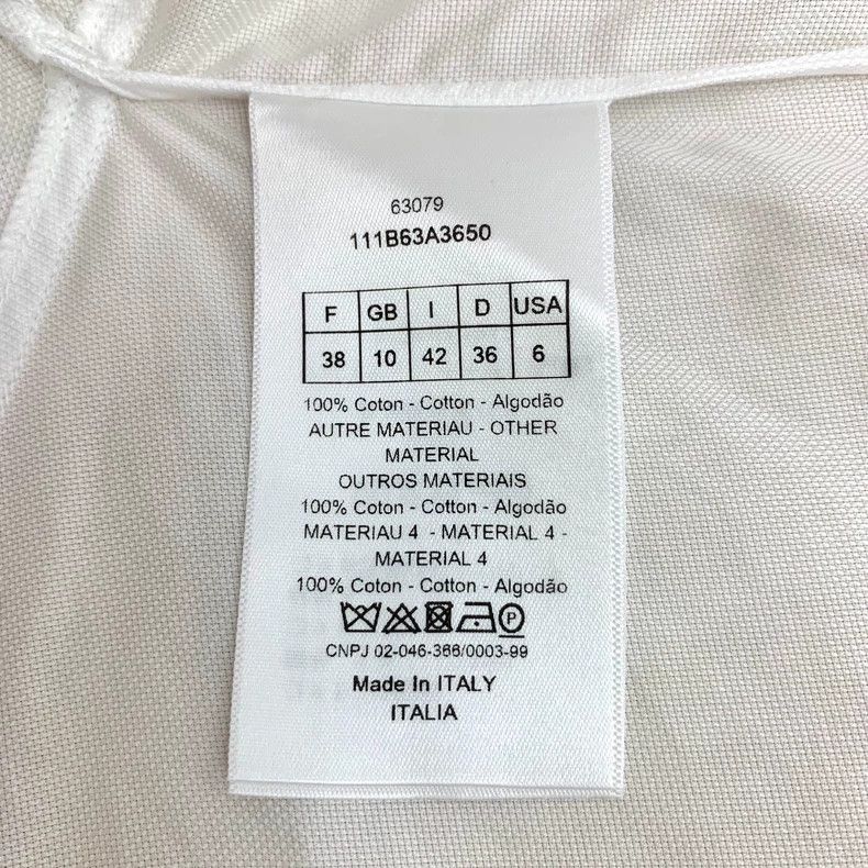 Dior Dior White bee embroidered cotton lapel long-sleeved shirt Size S / US 4 / IT 40 - 8 Thumbnail