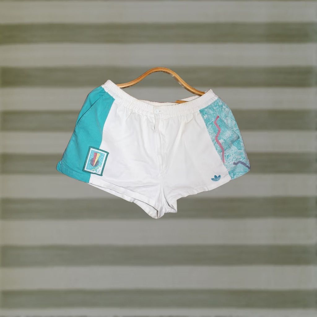 Adidas VINTAGE Adidas Stefan Edberg series cotton Tennis Shorts Mens M/s White 1990s Tennis Shorts Mens Size US 31 - 1 Thumbnail