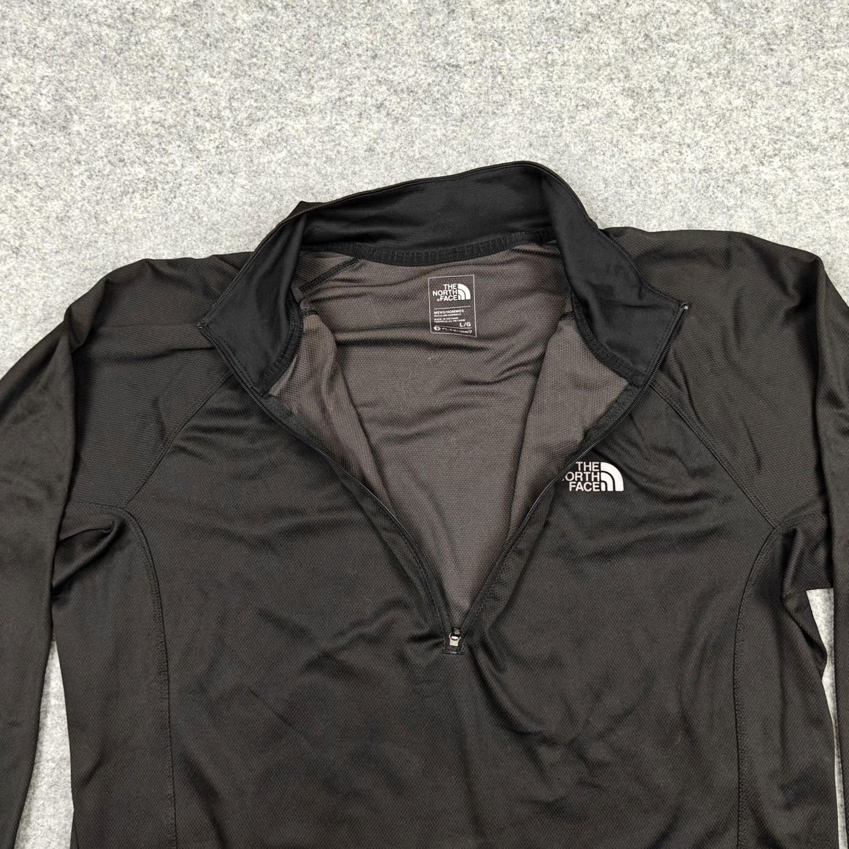The North Face The North Face Pullover Mens L Black 1/4 Zip Long Sleeve FlashDry Running Shirt Sportswear Mens Regular Fit Nike Size US L / EU 52-54 / 3 - 2 Thumbnail