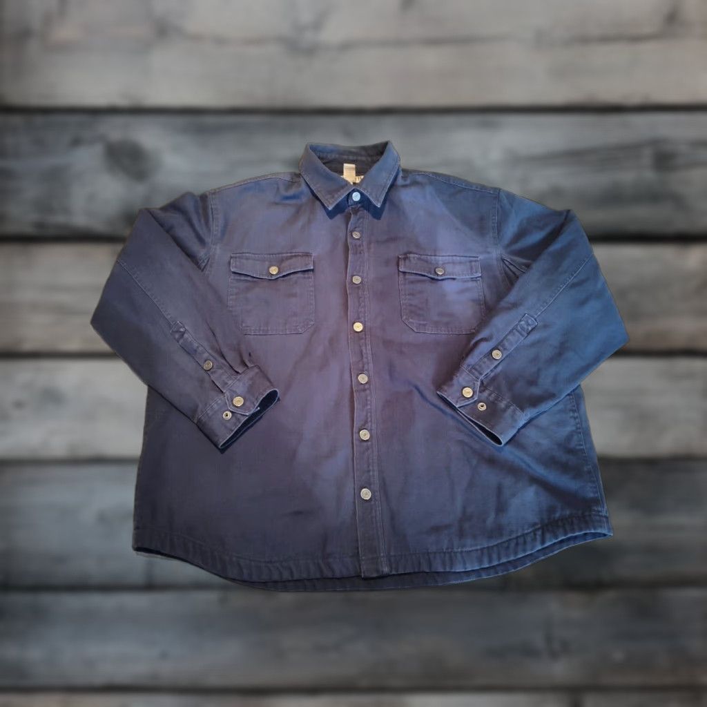 Duluth Fleece Lined Canvas Work Jacket Navy 2XL XXL Blue Men Duluth Trading Company Workwear Jacket Coat
