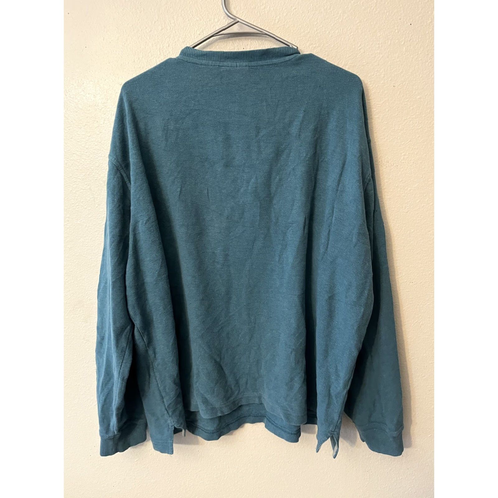 Vintage LL Bean Thermal Shirt Mens XL Blue Long Sleeve Henley T-Shirt 187244 Size US XL / EU 56 / 4 - 3 Thumbnail