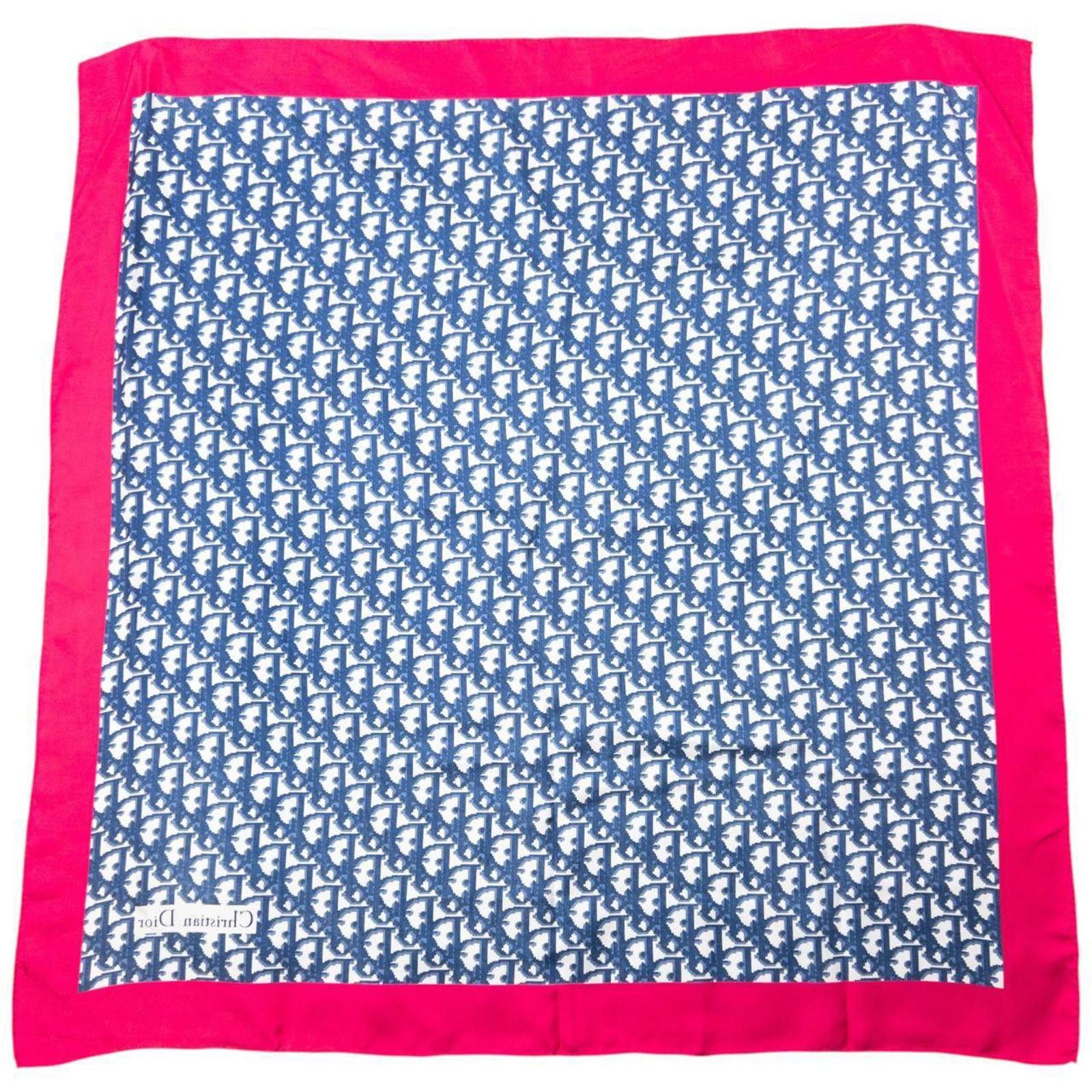 Christian Dior Monsieur Vintage 2000s Dior Monogram Pixel Silk Scarf Size ONE SIZE - 3 Thumbnail