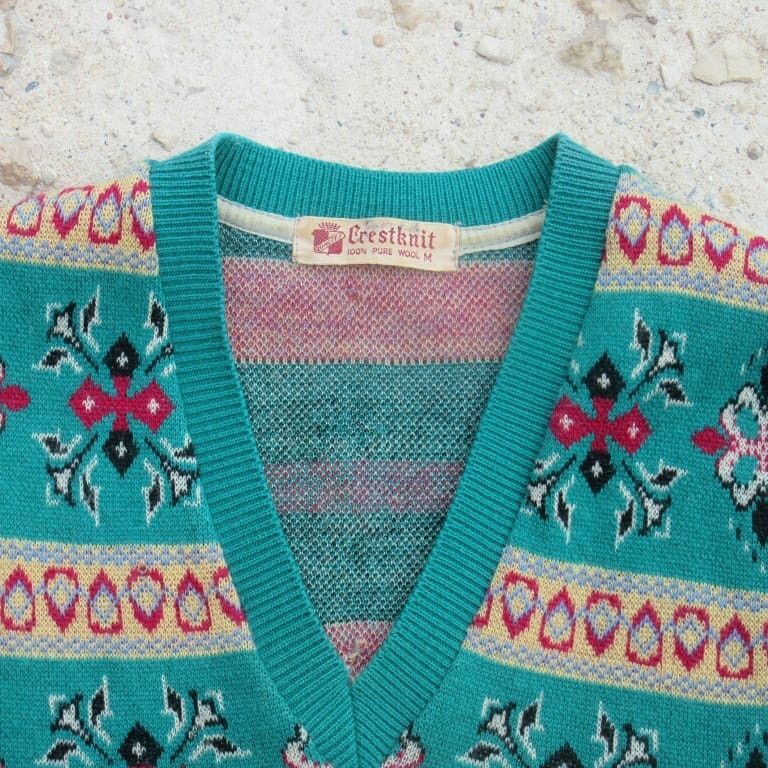 Vintage Vintage cresknit Knit Sweater Fair Isle Cresknit Size M Size US M / EU 48-50 / 2 - 2 Thumbnail