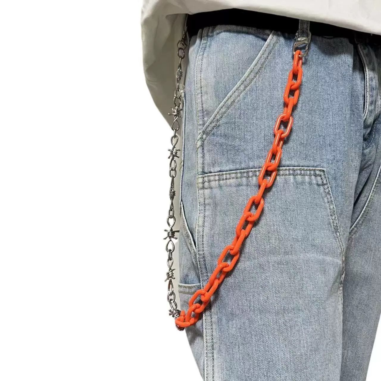 Vintage Retro hip-hop punk style jeans waist chain Size ONE SIZE - 1 Thumbnail