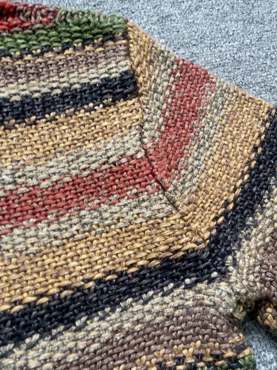 RRL Ralph Lauren RRL Men's Classic Retro Striped Knit Sweater. Size US S / EU 44-46 / 1 - 9 Thumbnail