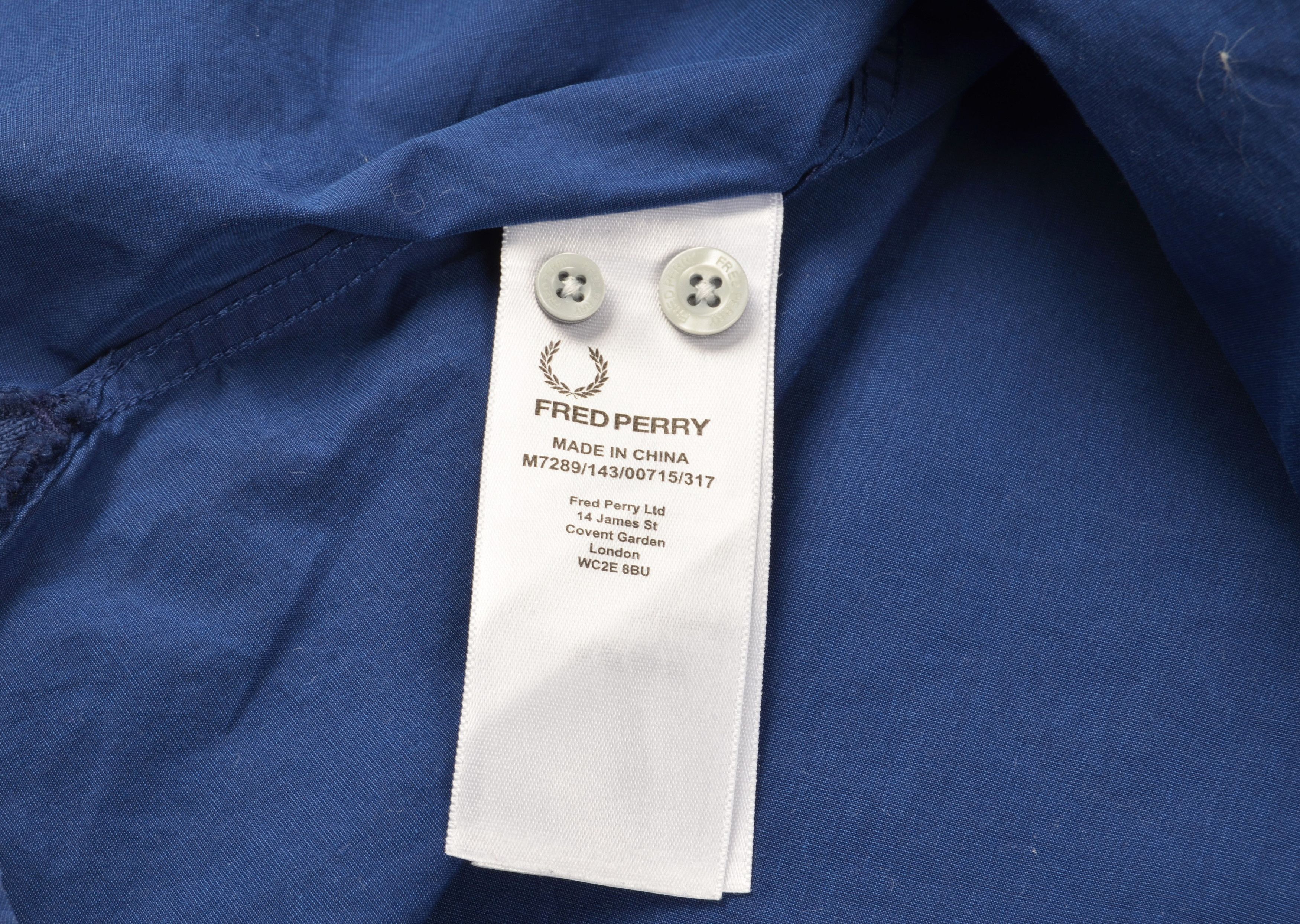 Fred Perry Fred Perry Men's Blue Long Sleeve Button Up Shirt Size US M / EU 48-50 / 2 - 6 Thumbnail