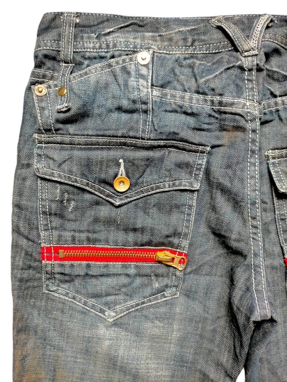 If Six Was Nine Flare Jeans Semantic Design Multipocket Zipped Boot cut Size US 33 - 13 Thumbnail