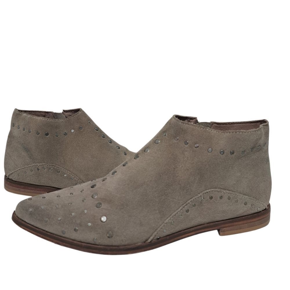 Free People Free People Aquarian Studded Leather Distressing Suede Ankle Boots Taupe Size 6 Size US 6 / IT 36 - 4 Thumbnail