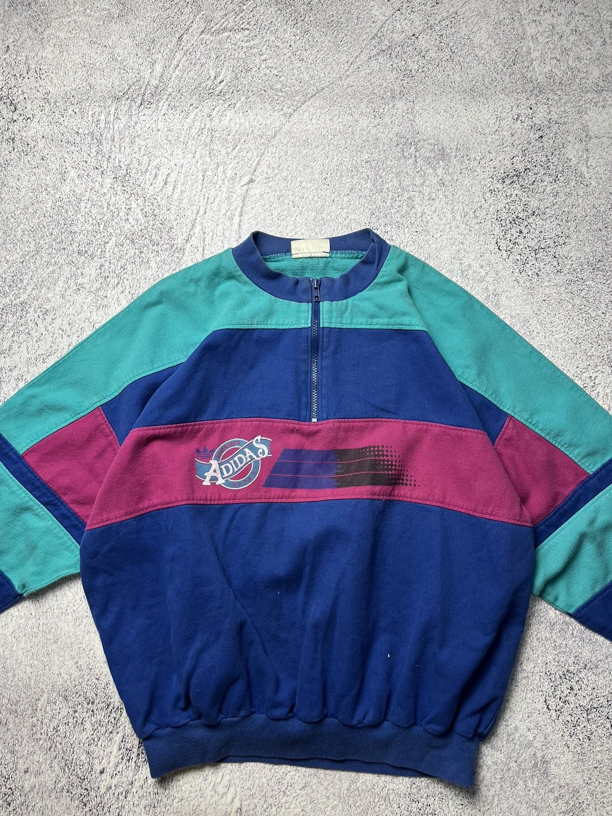 Adidas Vintage Adidas Sports Sweatshirt Half Y2K zip 90s 80s Size US M / EU 48-50 / 2 - 7 Thumbnail