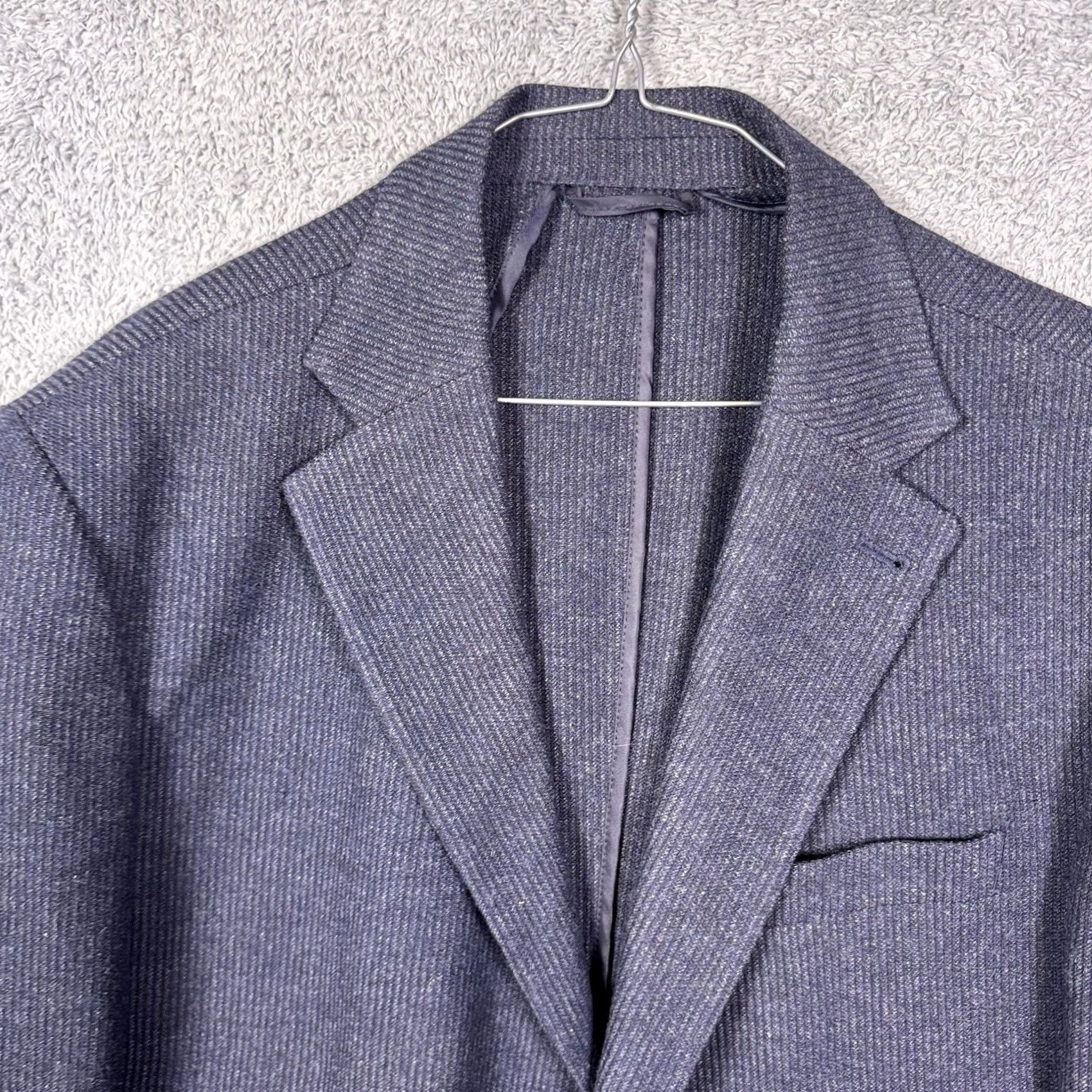 Vintage 34 Heritage Sport Coat Blazer Jacket Mens US 44 EU 54 Wool Knit Unstructured Size 44R - 4 Thumbnail